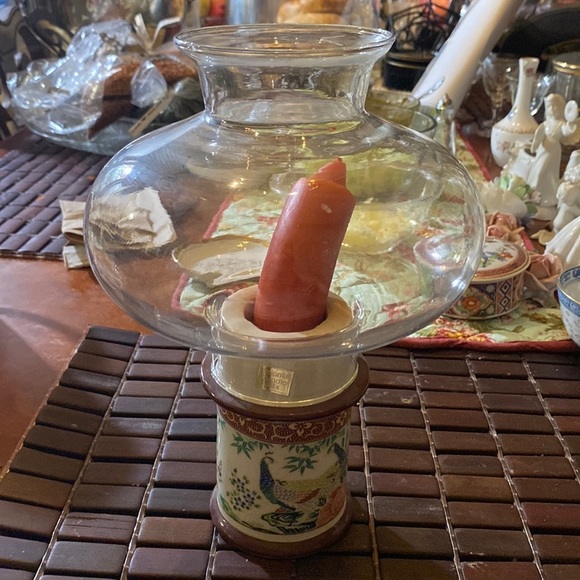 Colonial Candle Other - Colonial candle porcelain made in Japan with glass top